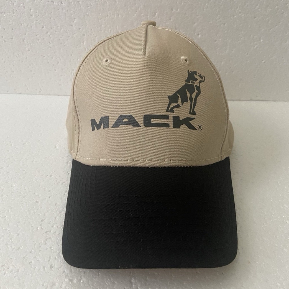 Mack Trucks Hat Cap Snapback Black & Tan Baseball Hat Trucker Hat